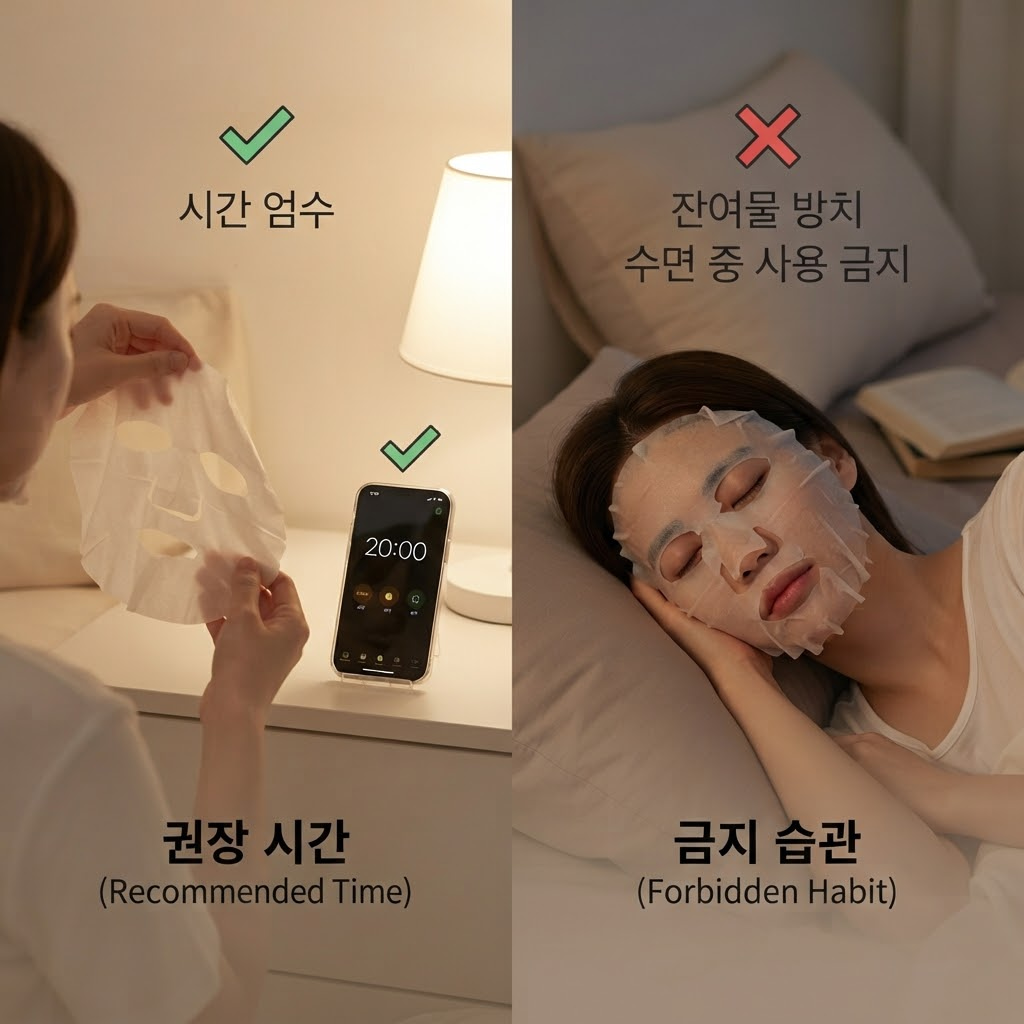 다이소 마스크팩 추천 사용 시 주의할 권장 시간 준수와 피해야 할 수면 중 사용 습관