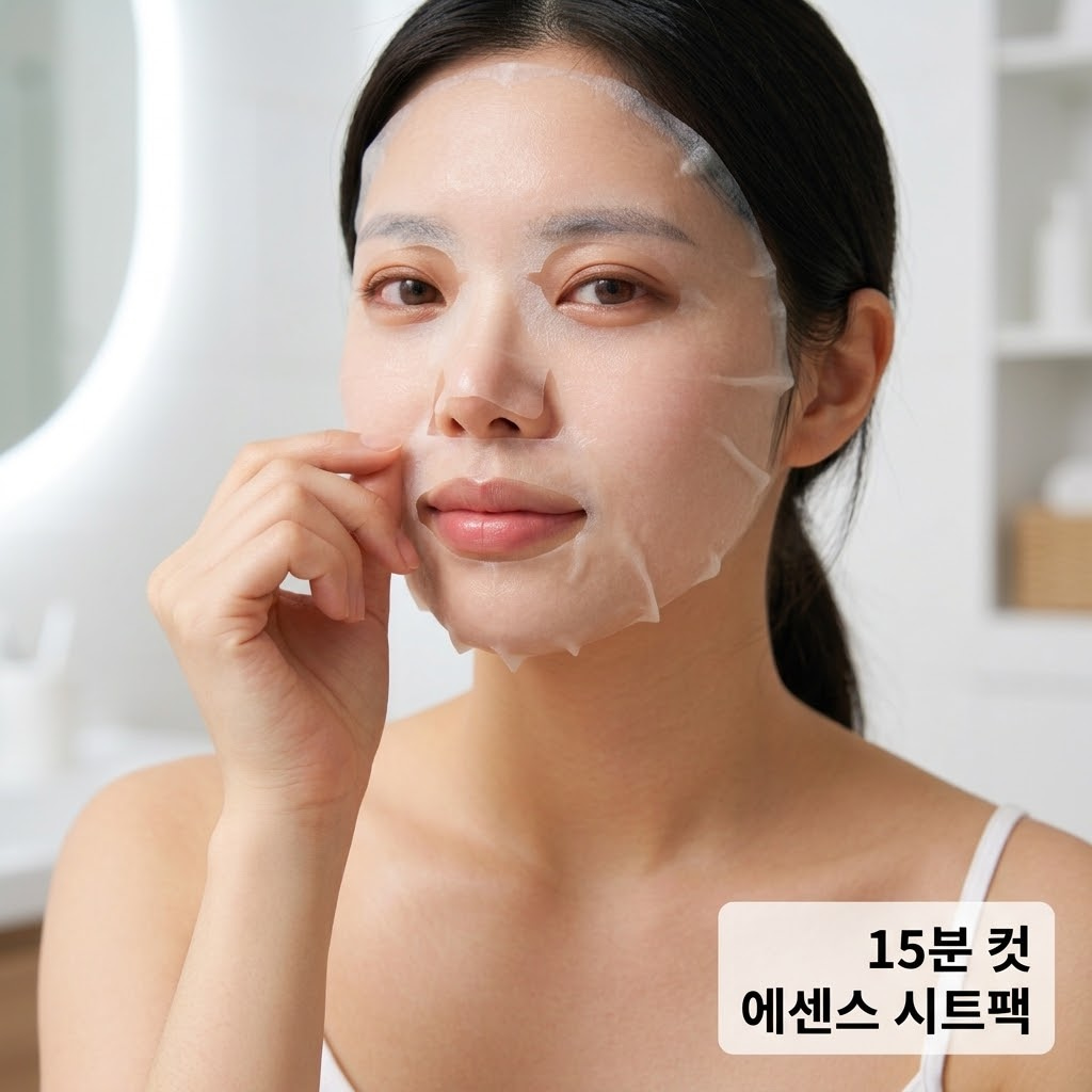 장시간 밀폐의 부담 없이 15분간 가볍게 수분과 탄력을 충전하는 트러블성 지성 피부용 에센스 콜라겐 시트팩