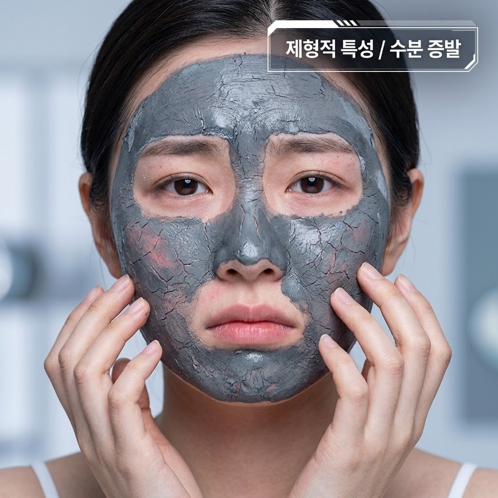 워시오프팩 부작용으로 피부 속 수분이 빠져나가 건조함과 당김이 발생하는 원인을 설명하는 이미지