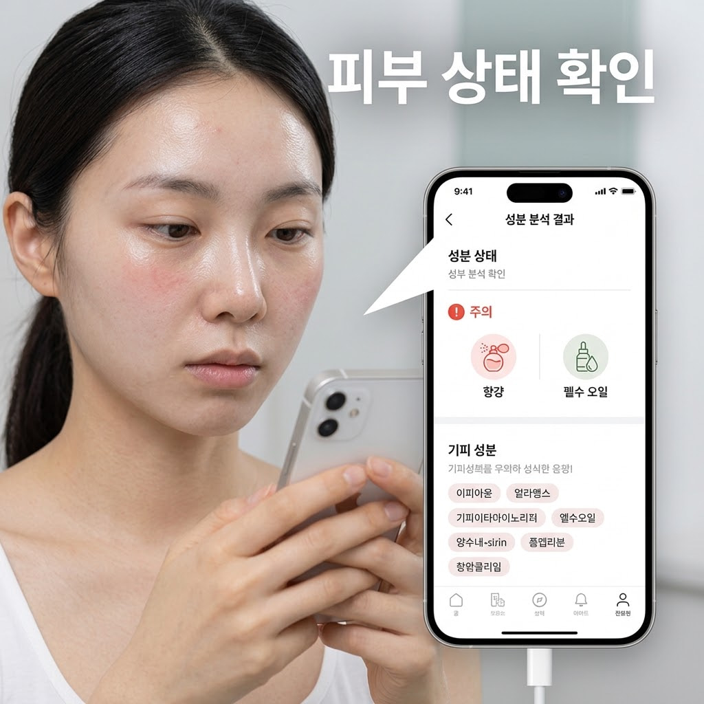 흡수율이 압도적인 만큼, 성분 배합은 더욱 신중하게! 차분한 분위기의 스킨케어 룸 화장대 위에 위생적인 느낌을 주는 스테인리스 소재의 계량컵 없는 믹싱 볼이 놓여 있다. 두 개의 사람 손 중 한 손은 믹싱 볼을 흔들리지 않게 조심스럽게 감싸 쥐고, 다른 한 손은 스포이트를 이용해 랩핑 제형 위로 미세 자극을 줄여줄 순한 보습 앰플을 한 방울씩 신중하게 떨어뜨려 배합하는 섬세한 동작을 취하고 있다.