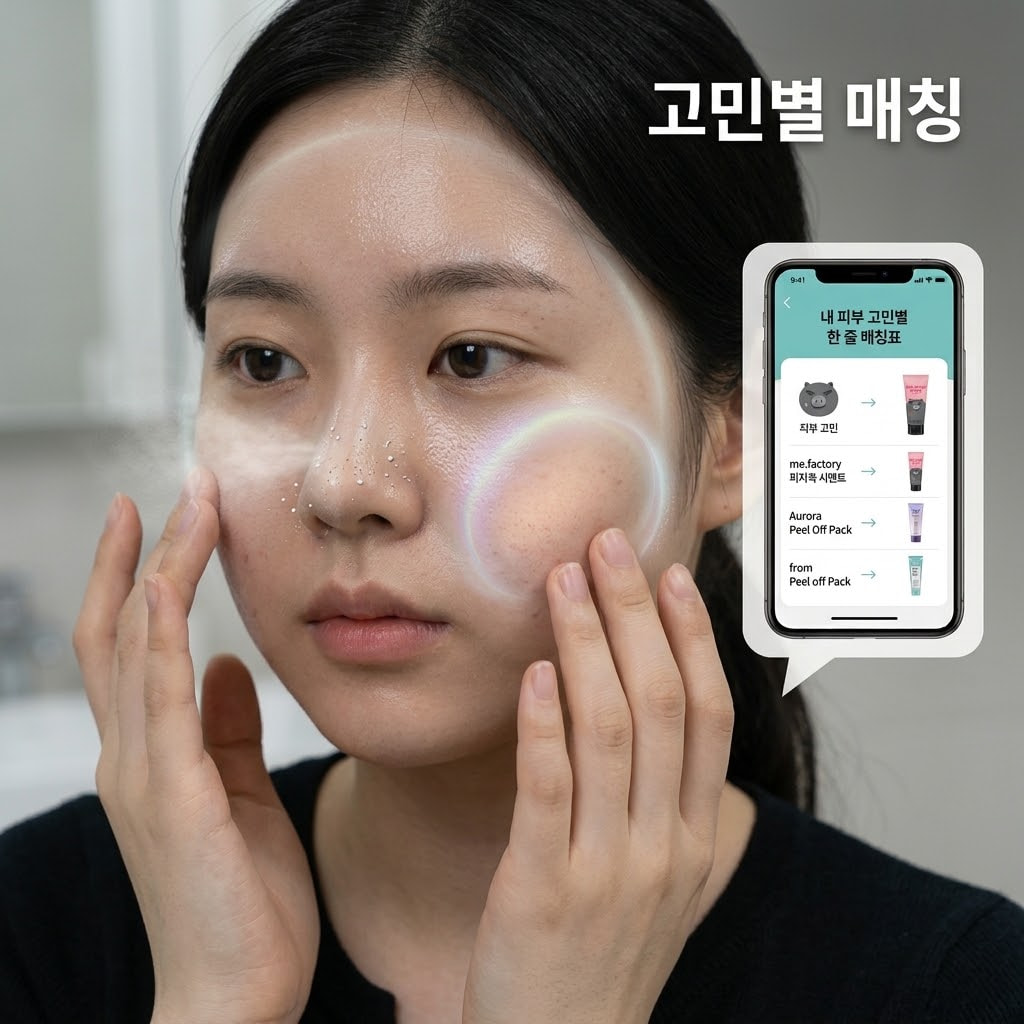 다이소 필오프팩 고르는 법. 피부 고민별 팩 선택으로 T존 블랙헤드 제거 및 양 볼 광채팩 멀티 마스킹.