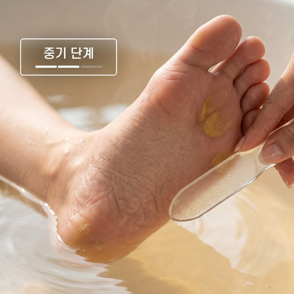 발 굳은살 제거 발각질 관리 글라스 파일 사용법