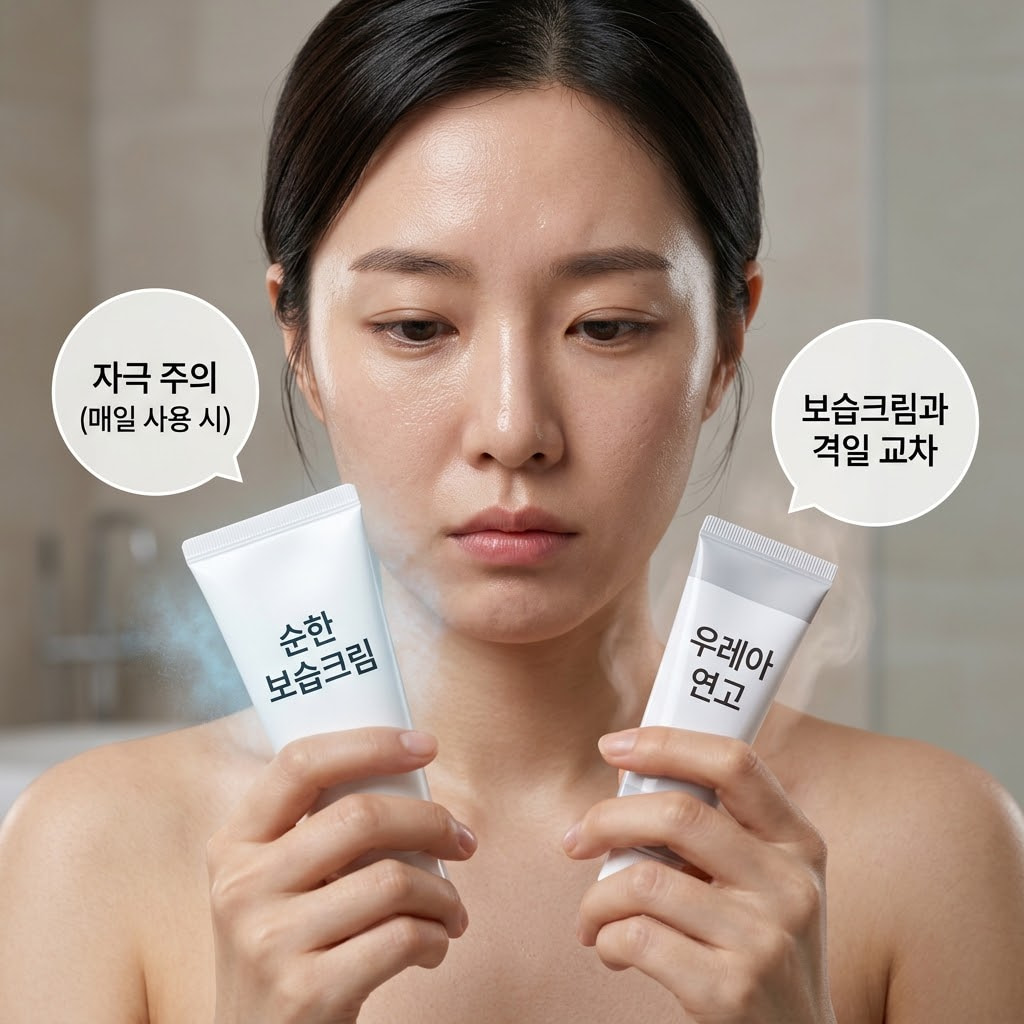 여름 샌들 대비 발결 관리: 풋크림 끈적이지 않는 사용법 추천 풋크림 끈적이지 않는 사용법. 여름 샌들 착용 전 발결 관리를 위해 산뜻한 각질케어형 풋크림을 바르는 모습