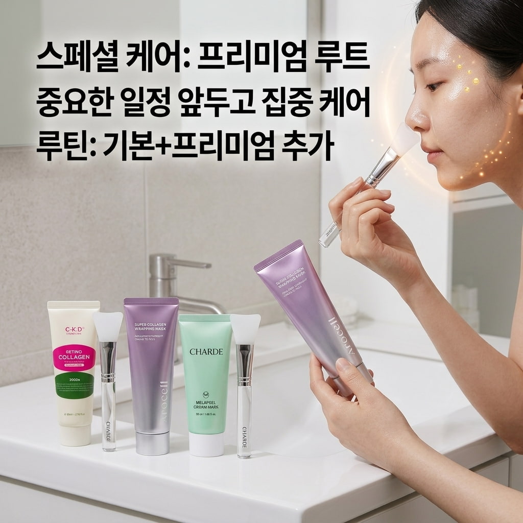 스페셜 홈케어 프리미엄 콜라겐 필오프팩 피부 컨디션 광채 효과