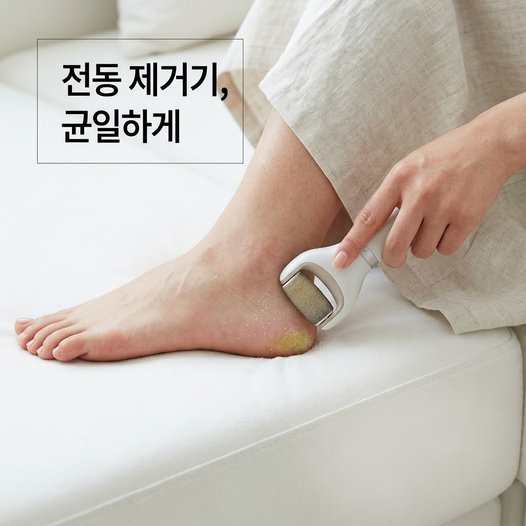 두꺼운 굳은살 제거 전동 각질 제거기 화상 부작용 예방 사용법