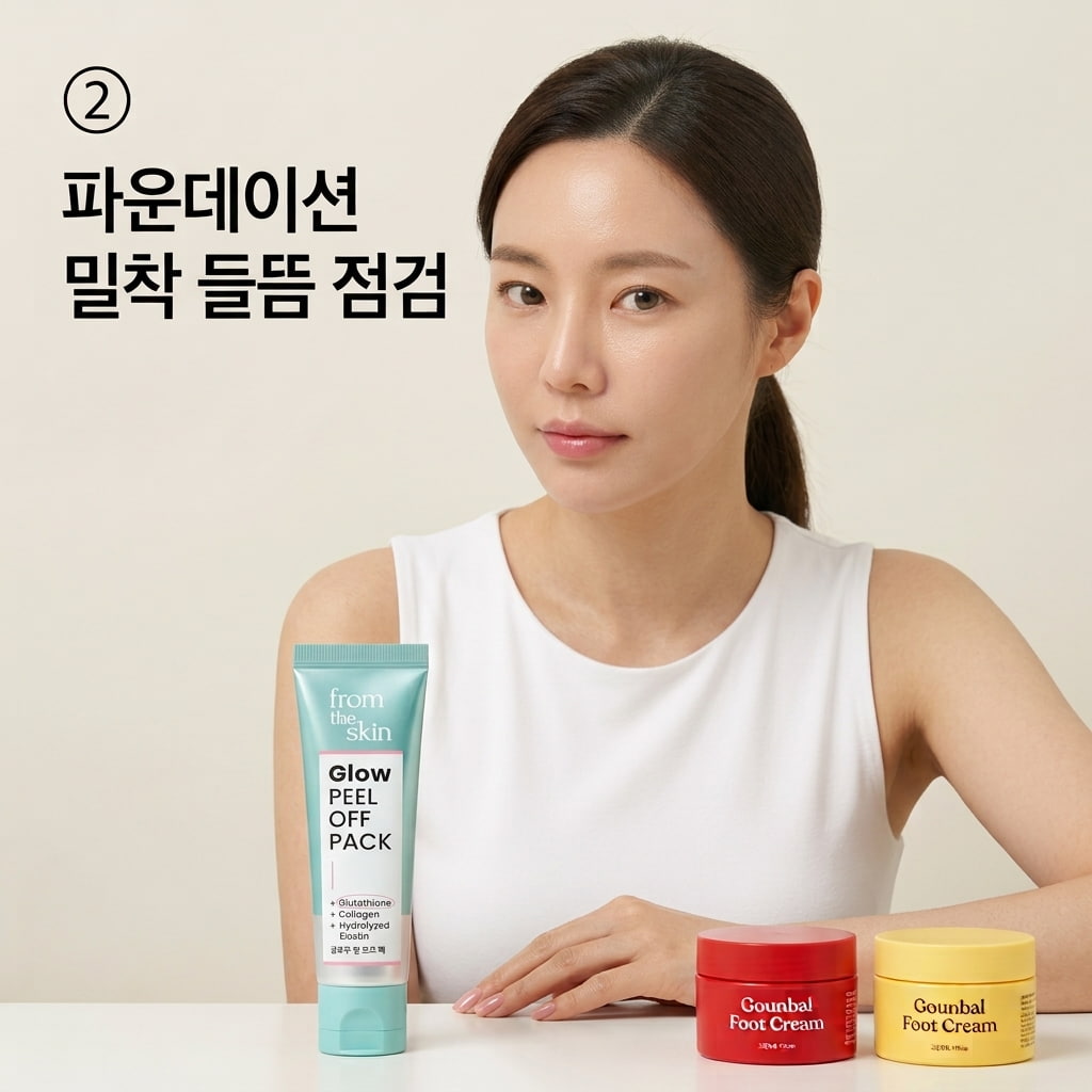 소용량 광채팩의 위생적인 보관을 위해 두 손으로 깨끗한 티슈를 쥐고 사용 후 남은 튜브 입구의 제형을 꼼꼼하게 닦아내는 모습.
